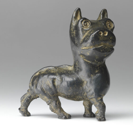 Franse trans-bulldog, brons, 13 x 12 x 6 cm., 2022