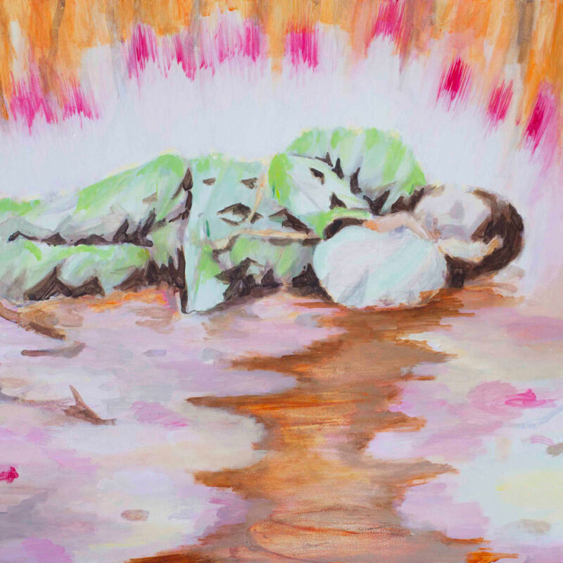 dreamstone, 44 x 45 cm, acryl op paneel, 2018