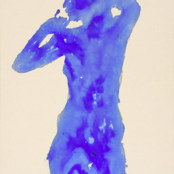 Blue Nude l, 2016, acryl op katoen, 70 x 55 cm