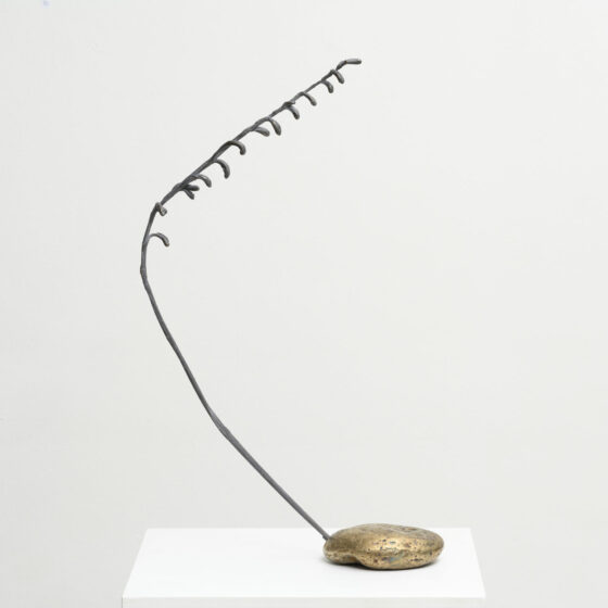 Stone & branch (Solomon seal), 2021, 2 delen brons, Afm. 58 x 33 x 12 cm