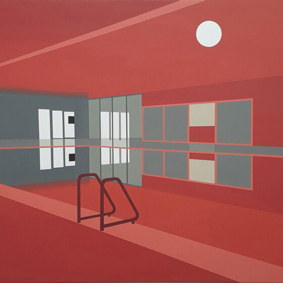 Red Pool, 100 x 150 cm, acryl op linnen, 2021