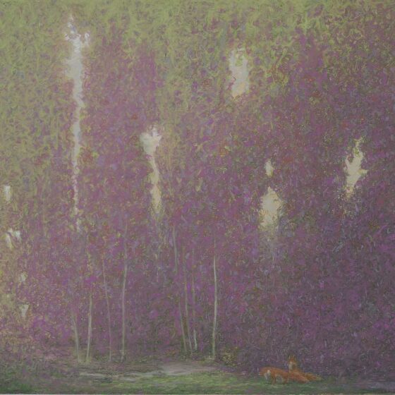 droombos, hessel miedema, pastel op papier, 71 x 81 cm., 2020