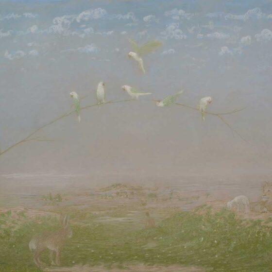 lost garden, hessel miedema, pastel op papier, 81 x 110 cm., 2022