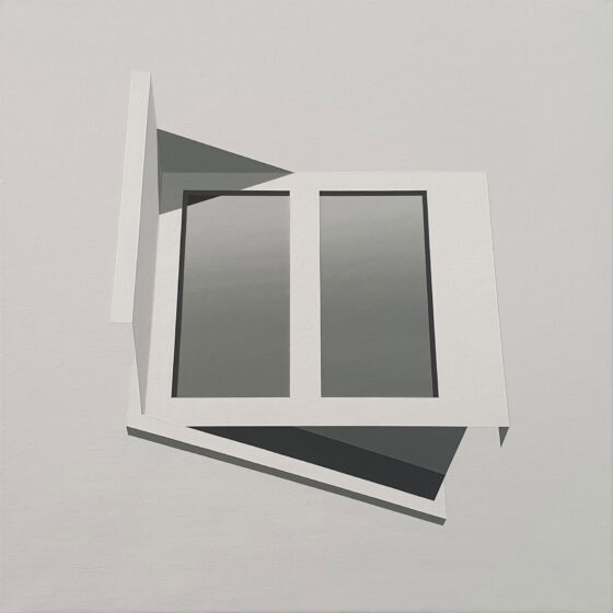 Gehry in Düsseldorf, 50 x 50 cm, acryl op linnen, 2022
