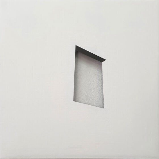 White window, 50 x 50 cm, acryl op linnen, 2022