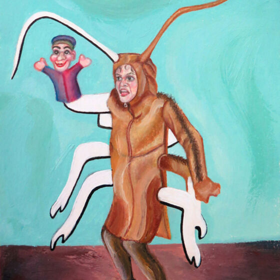 I’m not a cockroach, (kleur)potloden en acryl op papier, 14,8 x 21 cm., 2023
