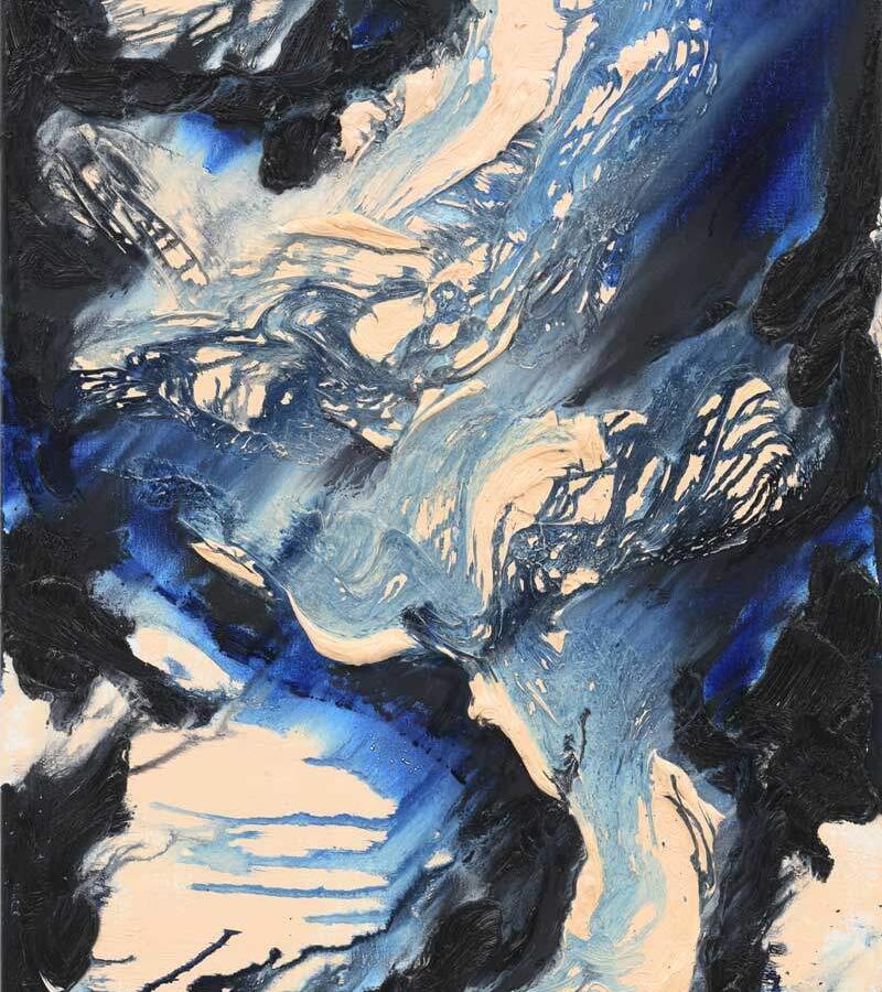 De nachtelijke heide II, 140 x 70 cm., 2022