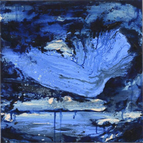 Het Blauwe Uur II, 35 x 35 cm., oil on linen