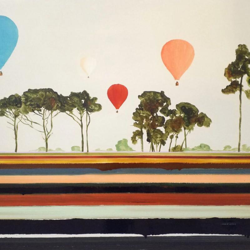 Leaving, 2023, 100 x 150 cm., acryl/lakverf/linnen
