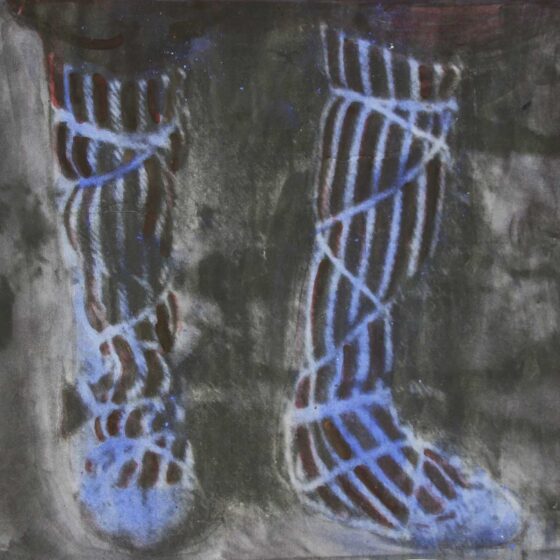 Baskische sokken, 40-31-cm., werk op papier, 2024