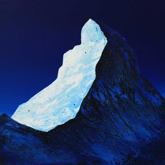 Matterhorn, acryl op paneel, 50 x 50 cm., 2024