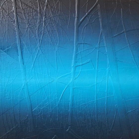Park - nocturne in blue, acryl op paneel, 95 x 75 cm., 2023