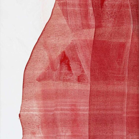 Zonder titel, 51 x 30 cm., Ei-tempera, gesso en gouache op katoen, 2021