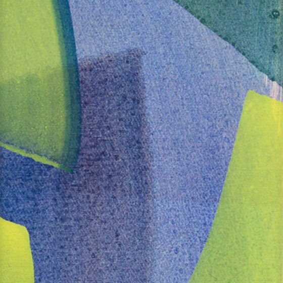 Zonder titel, 26 x 16 cm., Ei-tempera op katoen, 2022
