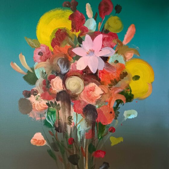 'Make my day’, 2025, 80 x 60 cm., acryl linnen