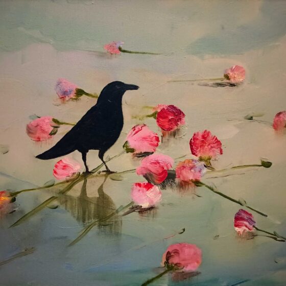 'New end’, 2025, 50 x 60 cm., acryl linnen