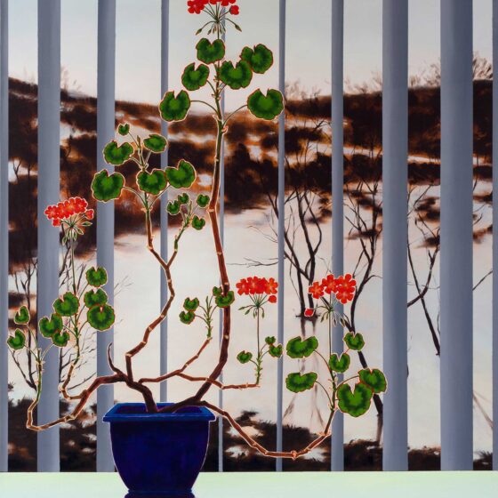 jorn van leeuwen, bad trip, 80 x 88 cm., olieverf op linnen, 2024