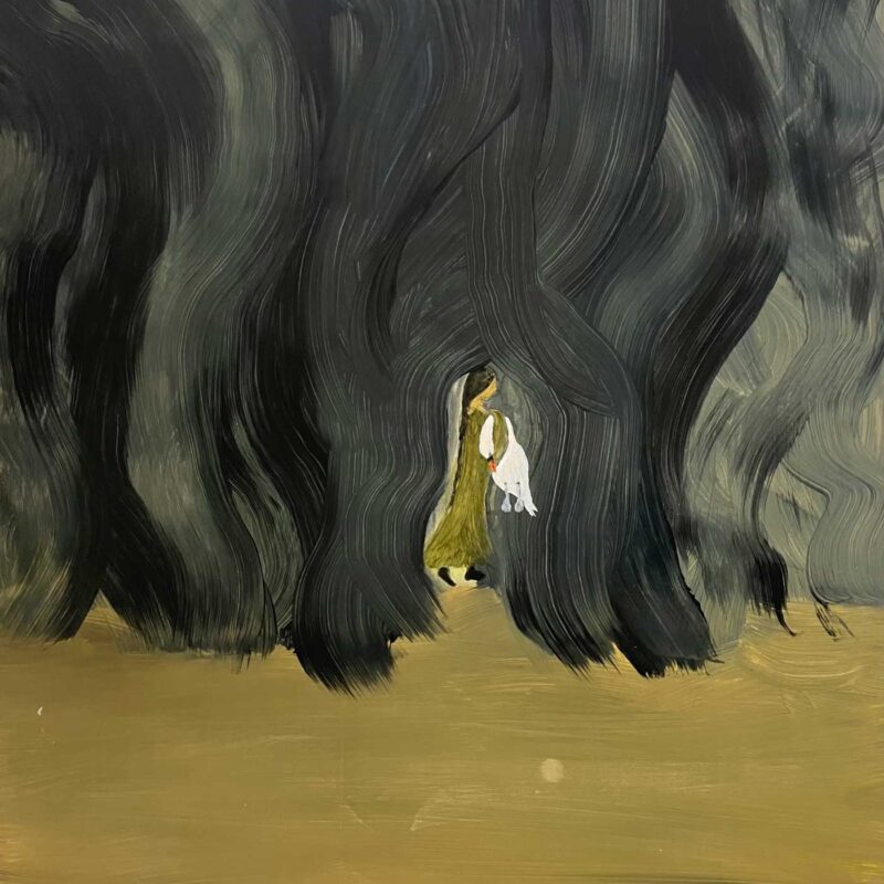 Swan, 50 x 40 cm., acrylverf op paneel, 2025