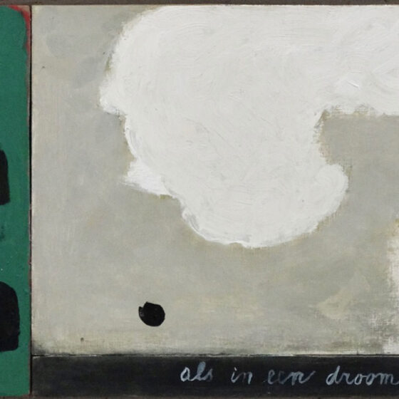 Als in een droom, olieverf op paneel, 25 x 42 cm., 2025