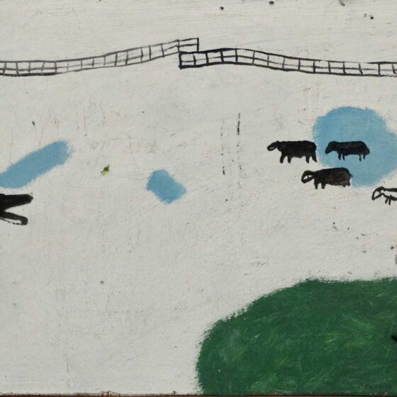 Barking, olieverf op paneel, 30 x 40 cm., 2025