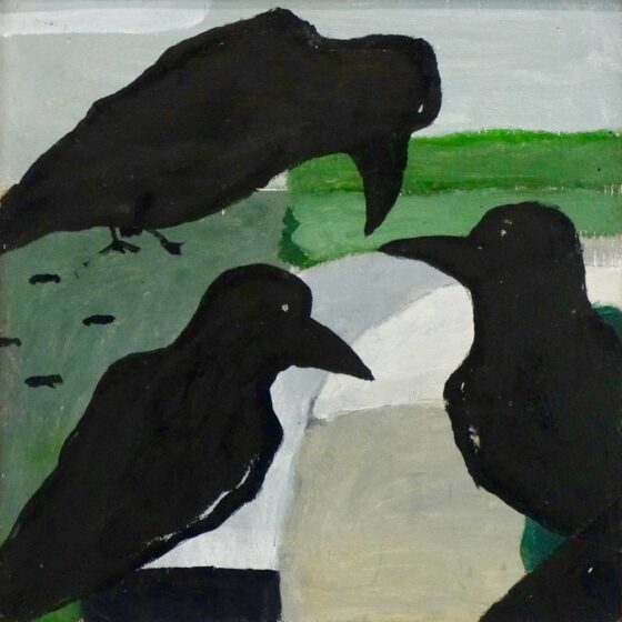Don’t talk about trouble, olieverf op paneel, 30 x 30 cm., 2025